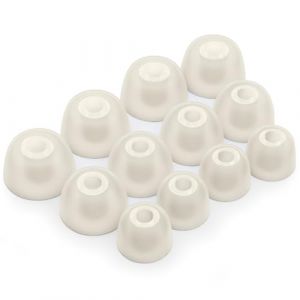 Okuli 12 x &Eacute;couteurs en Silicone Embouts d'oreilles pour Jabra Elite 3, 5, 7, 65t, 75t Casque &Eacute;couteurs en Blanc (Macadamia Ltd, neuf)