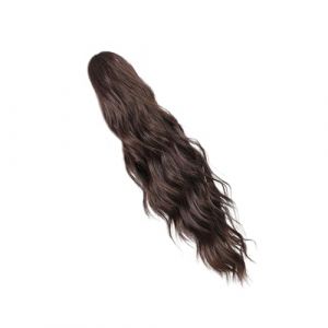 Extensions de cheveux pour filles, queue de cheval, postiche, couvre-chef, chignon, petit visage, polyvalent, usage quotidien, perruques de f&ecirc;te pour femmes avec frange de rideau (zhuyuanyurunfushi, neuf)