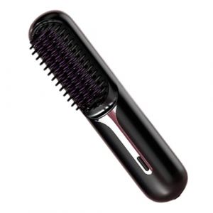 Peigne à lisser les cheveux sans fil, brosse à lisser les cheveux sans fil - Peigne à lisser rechargeable à chauffage rapide | Brosse chauffante de voyage portable avec 3 réglages de température pour (mooperd, neuf)