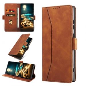 KANVOOS Coque pour Samsung Galaxy Note 20, Etui Protection Housse en Cuir PU [Porte Cartes], Antichoc Portefeuille &Eacute;tui &agrave; Rabat Flip Case pour Samsung Note 20 (Marron) (CONBER, neuf)