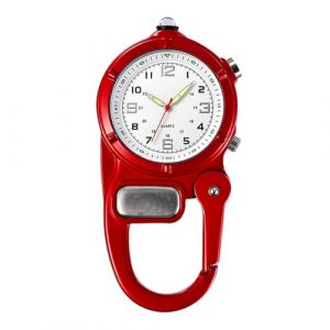 findtime Montre &agrave; Mousqueton Clef Montre Gousset Analogique,Montre Porte Cl&eacute; &agrave; Quartz avec Lumineux Montre infirmi&egrave;re Porte Clef Femme Homme pour Sac &agrave; Dos,Activit&eacute;s Ext&eacute;rieures Etanche (Lemai EU, neuf)
