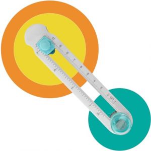 Tissting Coupe-Papier Circulaire Calibre 2-20cm Coupe Papier Circulaire Cutter Rotatif en Plastique Couteau de Coupe Circulaire Réglable pour Papier, Papier Laminé, Papier Kraft, Papier Spécial (Tomoerd, neuf)