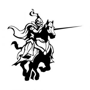 Autocollant mural chevalier sur cheval, autocollant chevalier, cadeaux de cavalier guerrier, autocollant mural pour chambre d'enfant, chambre d'adolescent, autocollant en vinyle-XL-75x77cm-Black (LIUJIAHAO Sticker, neuf)