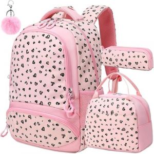 Jumpopack Sac A Dos Fille CP Grande Capacit&eacute; Cartable Primaire avec Sac &agrave; Lunch + Trousse pour &Eacute;cole Loisirs Voyage (Newerfee, neuf)