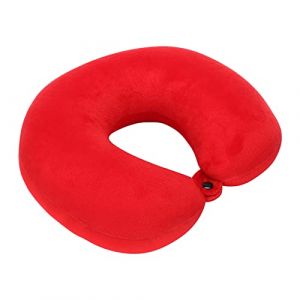 G&eacute;n&eacute;rique Oreiller de Voyage en Mousse &agrave; m&eacute;moire de Forme 100% Pure en Forme de U, Coussin de Voyage Enfant Adulte Portable, Tour de Cou Avion Neck Pillow pour Chaise d'avion, Voiture, Bureau (Rouge) (RuiGuio, neuf)