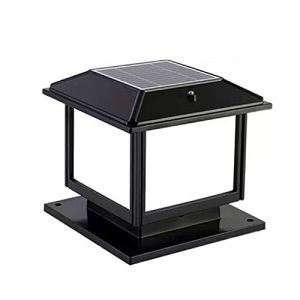 Lampe Pilier Portail Ext&eacute;rieur Lampe pilier solaire carr&eacute;e Poteau lumineux &eacute;tanche for l'ext&eacute;rieur Glass Villa Gate Landscape StreetLights Colonne lumineuse for terrasse de jardin, patio et cl&ocirc;ture ( (LUOYAOB-fr, neuf)