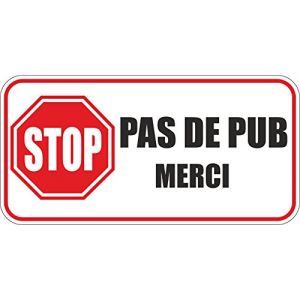 JINTORA Autocollant de Voiture - Pas DE PUB - 50 pièces - 80x40 mm Sticker macbook Laptop Voiture Moto Boite aux a Lettre Stop pub Anti - JDM/Die Cut - Voiture/vitre/Ordinateur Portable/fenêtre (Digital Sticker, neuf)