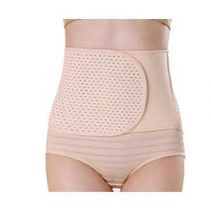 QUUPY Ceinture ventrale post-partum pour femme - Ceinture abdominale - Ceinture fine respirante &eacute;lastique - Soutien post-partum r&eacute;glable (Econg, neuf)