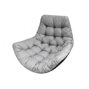 George Coussin de Jardin, Coussin Fauteuil Cocon, Coussin Fauteuil Suspendu, Coussin balancelle – Taille L, 120 x 100 cm – Argent (PillowPrim, neuf)