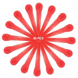 50 Pièces Lames de rechange pour PA6 RotorCut compatibles avec le Coupe-Bordures Garde, Lame en plastique pour Garde Coupe-Bordures sans Fil, AccuCut, Comfort Cut Li18/23R & LI18/23RO, EasyCut Li 18 (SVF TUNDER PRICE, neuf)