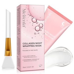 Collagen Night Wrapping Mask, Collagen Overnight Wrapping Peel Off Facial Mask, Masque de Collagène pour le Visage, Masque De Nuit à Envelopper Le CollagèNe, Hydratation En Profondeur (shuoguang-store, neuf)