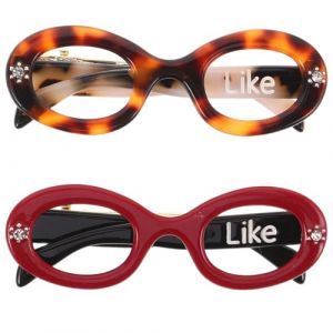 Gatuida Lot de 2 barrettes &agrave; cheveux en ac&eacute;tate : pinces &agrave; griffes amusantes en forme de lunettes de soleil &ndash; pinces &agrave; m&acirc;choires d&eacute;coratives vintage &ndash; accessoires cr&eacute;atifs et amusants pour (Brandon Zou, neuf)