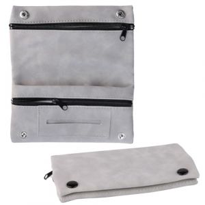 LHOEST Blague a Tabac Cuir Blague à Tabac à Rouler Homme Femme Cuir Pochette Tabac a Rouler Porte-cigarettes Vintage Blague a Tabac Noir Brun Gris Kaki Bleu avec Compartiments (LINHao, neuf)