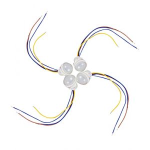Heemol Lot de 4 mini interrupteurs à détecteur de mouvement PIR 110 V 220 V avec détecteur de mouvement (Heemol-fr, neuf)