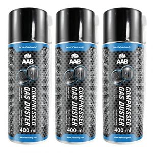 3 x AABCOOLING Bombe a Air Comprimé 400ml, Préparation en Spray, Sans Odeur Nettoyage PC, Idéale Pour Enlever la Poussière, Bombe d'Air Sec, Aérosol de Rendement Élevé, Computer Cleaner, Sans Fréon (AAB Seller FR, neuf)