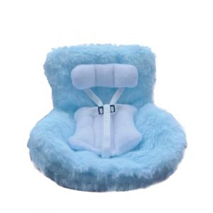 NHQZ Siège auto pour poupées Labubu avec coussin en peluche,Siège auto pour poupées,Siège d'auto de poupée,labubu peluche,siège de poupée de Ventilation de Voitures,siège d'auto Clip(Bleu) (NHQZ, neuf)