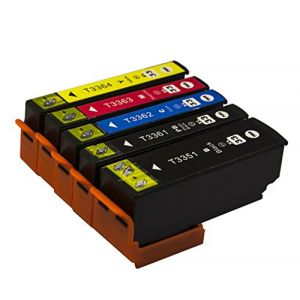 Bergsan 5 Cartouche d'encre Compatible pour Epson 33 33XL pour Epson Expression Premium XP-7100 XP-530 XP-540 XP-630 XP-635 XP-640 XP-645 XP-830 XP-900 (Bergsan, neuf)
