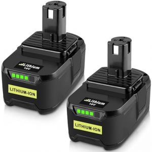 2Packs 5500mAh Batterie de Remplacement pour ryobi Batterie 18V B18L25 RB18L13 RB18L50 RB18L40 Batterie avec indicateur LED (TOPBATT-FR, neuf)