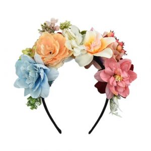 iSpchen,Style De Forêt Accessoires De Fleurs Mariée Vacances Serre-tête,vert clair (ZARAUE, neuf)