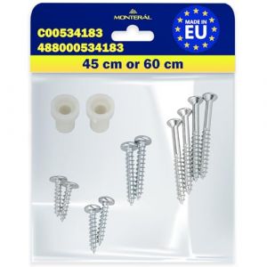 Kit de Montage pour Porte Fixation Lave Vaisselle Encastrable 45 cm ou 60 cm sur Facade avec le Code Original C00534183 488000534183 pour Ariston pour Indesit pour Whirlpool - MADE IN EU - MONTERAL (MONTERAL, neuf)
