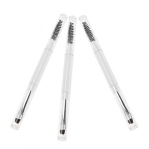 KAILIKETIY 3pièces Pinceau De Maquillage Double Extrémité Brosse à Sourcils Brosse à Concealer Plat Pour Lamination Et Levée Des Outils De Maquillage Pratiques Et Portables (GODDE, neuf)