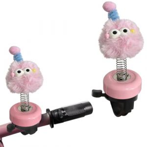 LEPGUYO Sonnette de V&eacute;lo Rigolote Boule de Charbon Rose - Sonore pour Fille Gar&ccedil;on Adulte Velo Scooter Tricycle, Accessoire Velo Enfant Cadeau (JIANG JUNNAN UK STORE, neuf)