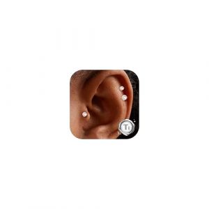 Adramata 3PCS 16G Piercing Hélix/Tragus | G23 Titane Labret à Filetage Interne pour Lèvre/Conch | Hypoallergénique Piercing Oreille Conch Cartilage (Or/Argent) | 6/8/10MM | 3 Pièces Individuelles (jjccui, neuf)
