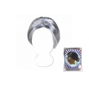Lot de 3 - Perruque mamie avec chignon grise (LP-Divertissements, neuf)