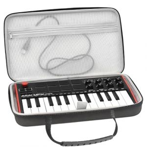 Musiin &Eacute;tui clavier en velours haut de gamme compatible avec AKAI Professional MPK Mini MK3, Hercules DJControl Mix Ultra, housse de clavier pour contr&ocirc;leur MIDI (gris) (Musiin, neuf)