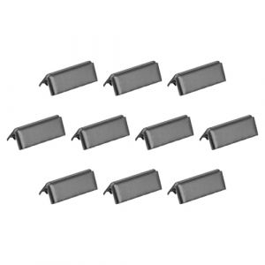 QUARKZMAN 32Pcs Embouts &agrave; Pincer, 21mm Fermoirs d'Extr&eacute;mit&eacute; Cordon Ruban Fermoirs d'Extr&eacute;mit&eacute; en Cuir Attache Corde pour &Eacute;tiquette Ceinture Coton Webbing Diy Making, Noir M&eacute;tallique (QUARKZMAN, neuf)