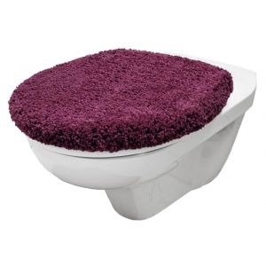 Brandsseller Housse d'abattant de WC - 38 x 48 cm - Découpe en microfibre douce - Pour un confort optimal et un style - Violet (brandsseller, neuf)