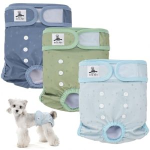 UFO PET Culotte Chiennes Chaleurs M R&eacute;utilisables, Couche pour Chien Femelle Lavables (Lot de 3), Culotte tr&egrave;s Absorbantes pour Chien avec Fermeture Forte et Flexible (UFO PET-FR, neuf)