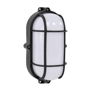 Gefom 411001 Hublot ovale avec Grille LED, 12 W, Noir (Novoo France, neuf)