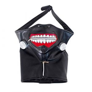 Perruques Tokyo Ghoul Kaneki Ken perruque courte droite argent gris synthétique cheveux Cosplay Anime perruques résistance à la chaleur Fiber Tokyo Ghoul seulement masque (long zhu tang, neuf)