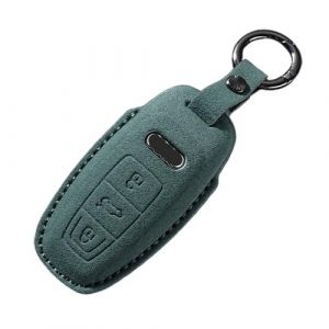 ontto Coque pour cl&eacute; de voiture Housse de cl&eacute; &Eacute;tui de cl&eacute; compatible avec Audi A5 S5 A6 C7 4G A7 Q5 A4 B8 A8 RS4 RS5 S4 S5 S6 S7 SQ5 2013-2018 Keyless Go Prot&egrave;ge-cl&eacute; en cuir velours &Eacute;tui &agrave; cl&eacute;, C vert (Ontto, neuf)