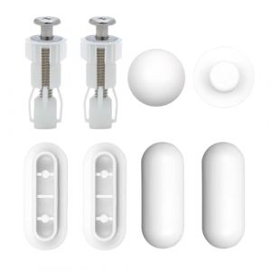 Tampon Universel pour Si&egrave;ge Toilette, 8 Pi&egrave;ces, Tampons pour Abattant de WC, Pare-chocs de Si&egrave;ge de Toilette, Amortisseur WC,4 Tampons Anneaux+2 Tampons Couvercle, pour la maison, le bureau, l'h&ocirc;tel (EUROEDI SPEDITION, neuf)