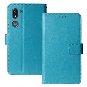 Lankashi Flip Premium Retro Business Cuir Housse Coque Étui pour Doro 8050 5.7" TPU Silicone Cas Magnétique Téléphone Couverture Protecteur Portefeuille Cover Case Support Book Stand (Bleu) (lankashi-uk, neuf)