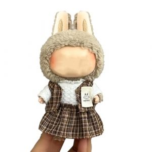 Costume Labubu 17cm - Ensemble Tendance Mignon - Compatible Labubu 1&egrave;me 2&egrave;me 3&egrave;me g&eacute;n&eacute;ration/Posture Debout/Posture Assise. Convient pour : Pop Mart/Labubu (E62) (SkyJoy fr, neuf)