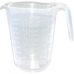 Osma Verre doseur 1 litre en plastique transparent - Unit&eacute; de mesure pour sucre, riz, farine et liquide (coseon-de, neuf)