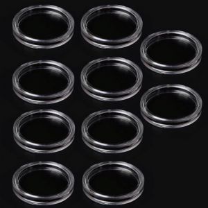 NOPKESV Lot de 10,capsules pour 2 euros,bo&icirc;tier de collection,capsules en plastique,support,conteneur,rangement,m&uuml;nzkapseln,m&uuml;nzen aufbewahrung,m&uuml;nzen box,h&uuml;llen (40mm) (Transparente) (WANGSHENGYA, neuf)