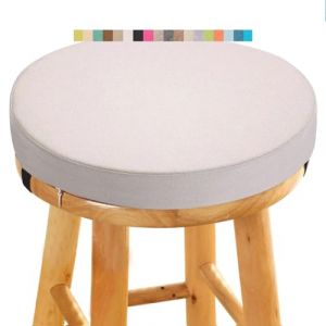 Coussin de Tabouret Ronde - Galette de Chaise Ronde Confortable - 30/35/40/45/50cm - Coussin de Chaise pour Salle &agrave; Manger, Cuisine, Bureau, Bar, Jardin, Int&eacute;rieur/Ext&eacute;rieur(A2,33x5CM/13.8x2inch) (Fengzi Comprehensive, neuf)