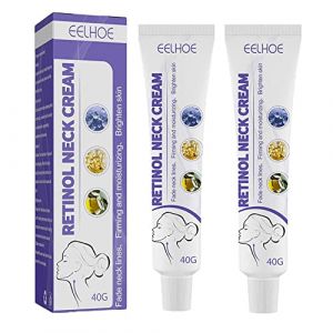 2PCS Retinol Neck Cream, Crème Raffermissante Cou, Crème au rétinol pour Le Cou, Hydratant Revitalisant pour Le Visage - Anti-Rides et Age - Rétinol et Acide Hyaluronique (CHEERYY, neuf)