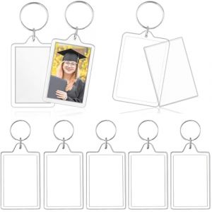 8 Pièces Porte-Clés Photo, Porte Clef Photo Transparent Vierge en Acrylique,Personnalisé Porte Clef,Vierge Rectangle, pour Bricolage Photo Saint-Valentin Souvenirs Cadeaux 3.5 * 4.5cm (LIU CHENGYANG DE DIAN, neuf)