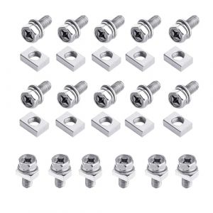 Jeux Boulons et &Eacute;crous de Batterie de Moto,16 PCS Cosse Batterie &Eacute;crou en Acier Inoxydable Boulon de Batterie Scooter D'&eacute;crous et Vis Cosse de Batterie de Moto pour VTT V&eacute;lo Scooter (ShanBye, neuf)