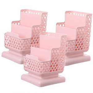 Beaupretty 3 Pièces De Bureau Organisateur De Table Organisateur De Maquillage De Bureau Organisateur De Bureau Organisateur De Rangement De Bureau Rose Plastique (lorianca, neuf)