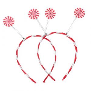 minkissy 2 Pièces Bandeaux Bicolores Acrylique pour Accessoires de Cheveux et Confortables pour Fêtes de Design Sucette pour Danse et Costumes Festifs (Master Self, neuf)
