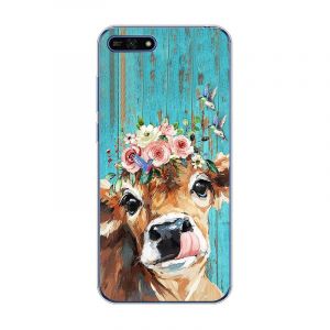 KARTXITAI Coque Compatible avec Huawei Honor 7A/Y6 2018,Housse &Eacute;tui de Protection en Ultra Transparente Silicone en Gel TPU Souple Case Cover Shock-Absorption-Bovins, Fleurs, Oiseaux (KARTXITAI, neuf)