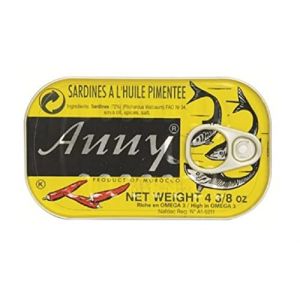 Lot de 3 Bo&icirc;tes de Sardines &agrave; l&rsquo;Huile Piment&eacute;e &ndash; Anny 125 g | Sp&eacute;cialit&eacute; de la Cuisine Africaine (KISS AFRICA, neuf)