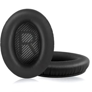 Coussinets d'oreille, Casque Coussinets Oreillettes de Remplacement pour Bose QuietComfort 35 QC35 Coussinets de Rechange Professionnels pour QC35II QC25 QC15 Ae2 Ae2w SoundTrue SoundLink Schwarz (LiuLanFen, neuf)