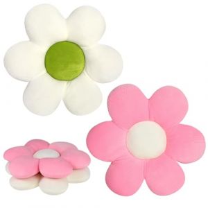 QKURT 2 Pcs Coussin Fleur, 40cm Coussin de si&egrave;ge en Forme de Fleur, Tapis de Sol Coussins de si&egrave;ge Canap&eacute; pour la Maison, Le canap&eacute; et la Voiture(Rose P&acirc;le) (alsvk-eu, neuf)